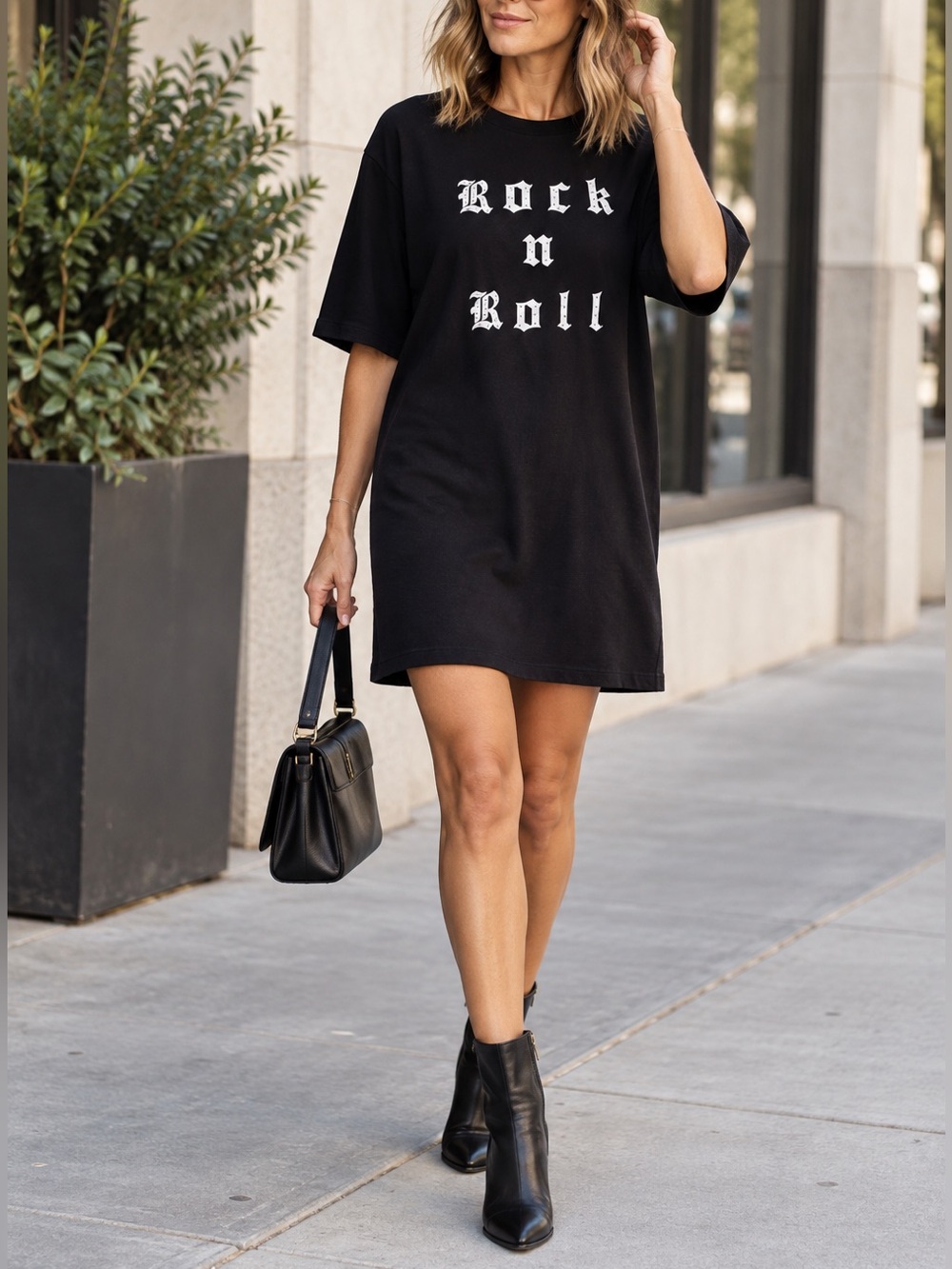 Zadig & Voltaire Rock N Roll Sweatshirt Dress Small Black Studded NWT $248 MSRP
